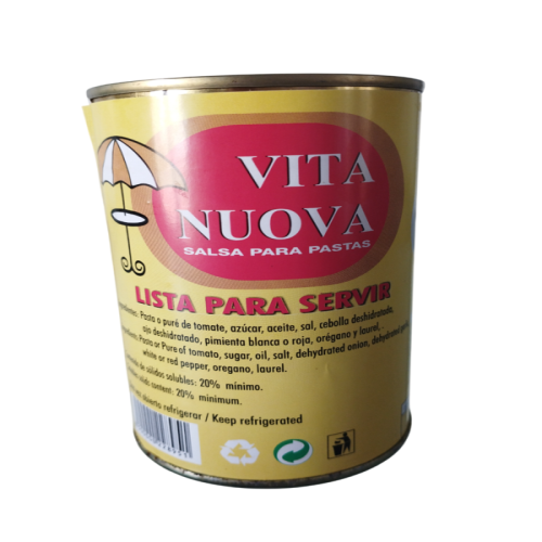 SALSA PARA PASTAS M/VITANUOVA LATA DE 435 GR