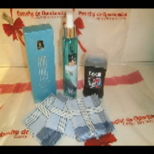 kitregaloP2 contiene ; 1 Perfume NAO 100ML , 1 Colonia Body Mist NBA para hombre 200ml , 1 Desodorante AXE , 3 Pañuelos de hombres .