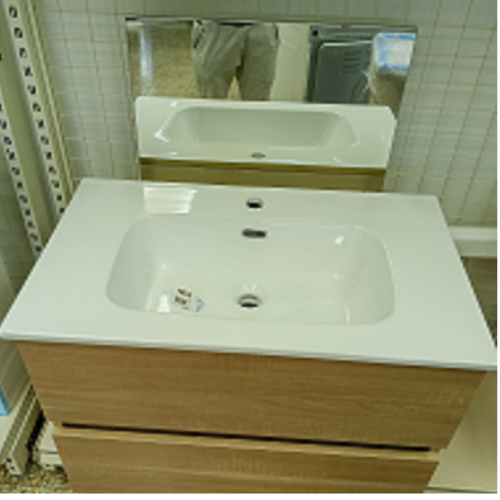 74x46x145 cm-Mueble con espejo para baño