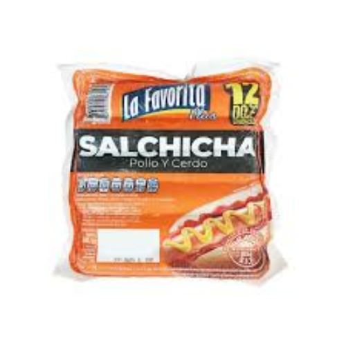 Salchicha de Cerdo-Pollo 340 grs LA FAVORITA