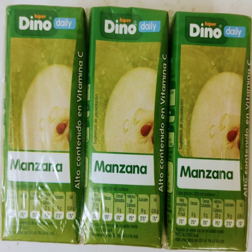 HIPERDINO ZUMO MANZANA BRIK PACK-6 x 200 ML  