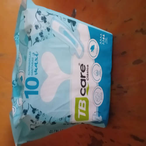 Almohadillas sanitarias con alas, paquete 10 unidades