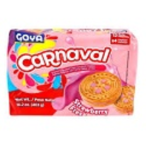 12-Galletas Goya Carnaval 33.6g Fresa C/Crema