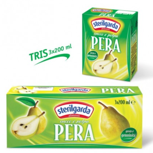 Jugo pulpa de Pera Sterilgarda 3x200ml MSTERILGARDA