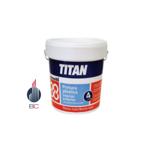 Pintura TITAN blanco mate interior/exterior 4 L