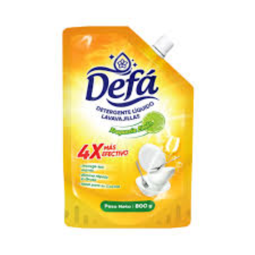 Detergente Líquido Lavavajillas DEFA Doy Pack 800g Limon