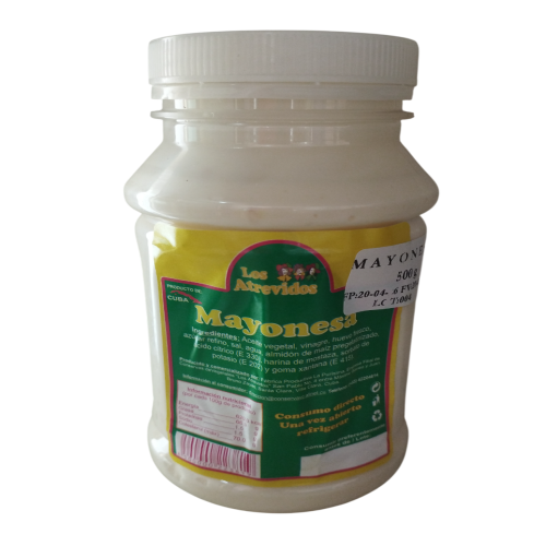 MAYONESA MARCA ATREVIDOS POMO DE 500 GRAMOS