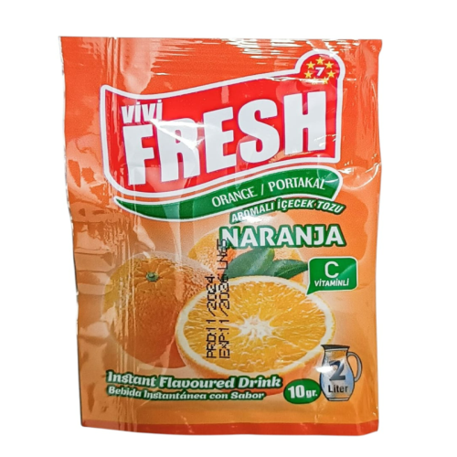 Refresco instantáneo sabor naranja Vivi Fresh Erdem 10 g