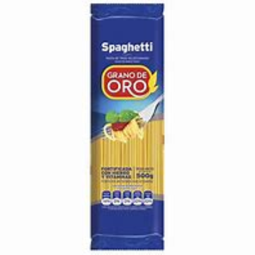 PASTA  ALIMENTICIA  SPAGUETTI 500GR GRANO DE ORO