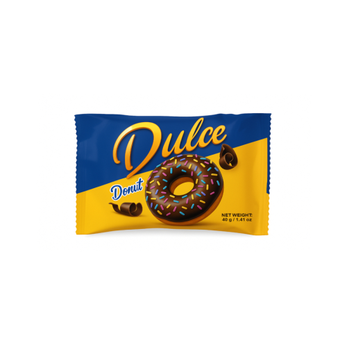 Dona cubierta de chocolate y chispas Dulce 40 g