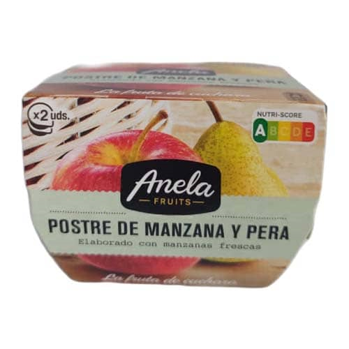 Compota de manzana y pera, 2 x 100 g