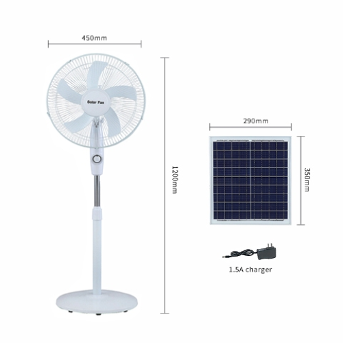 Ventilador c/Sistema Solar 16 pulg 25W 18000mah Daytron C198