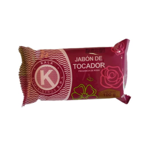 Jabón tocador fragancia de rosa, KALA, 100 g