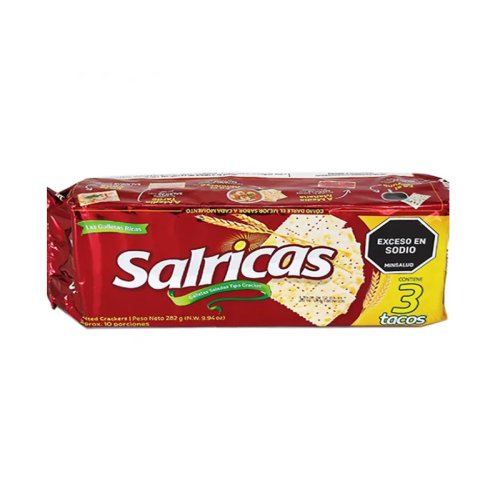 Galletas saladas 3 tacos Salricas 282 g