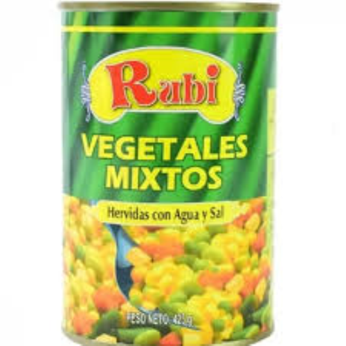 425gr,  Vegetales Mixtos en Agua y Sal.