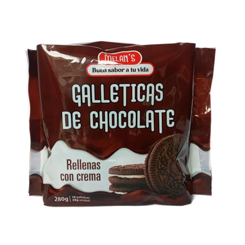 Galleticas de chocolate rellenas con crema, 280 g