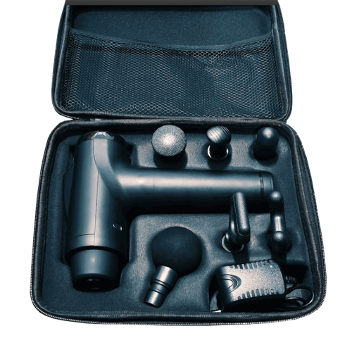 Pistola de masaje grande, con estuche