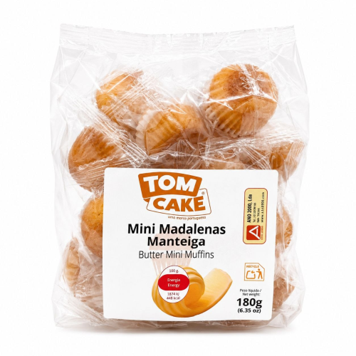 TOM CAKE MINI MADALENAS DE MANTEQUILLAS 180G 10U 
