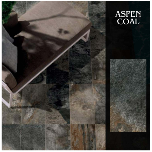 Losa porcelánica española piso-pared Aspen coal 30×60 cm