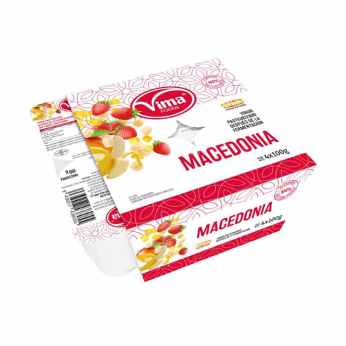 Yogurt de macedonia 48u 100gr c/u