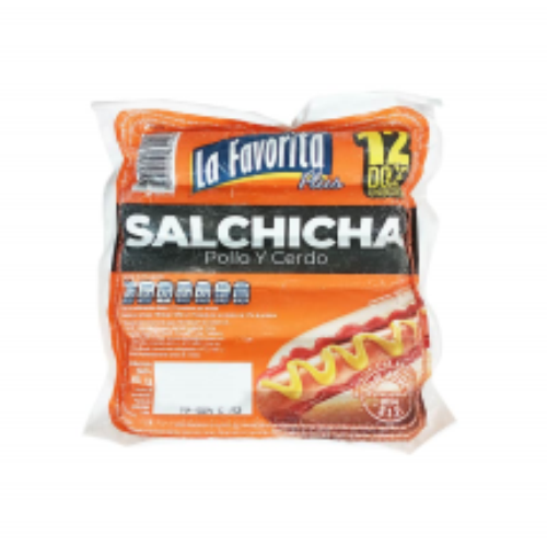 Salchicha de Cerdo-Pollo 408 grs LA FAVOR