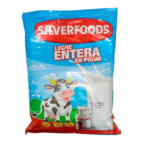 Leche en polvo entera Silver Foods 1 kg
