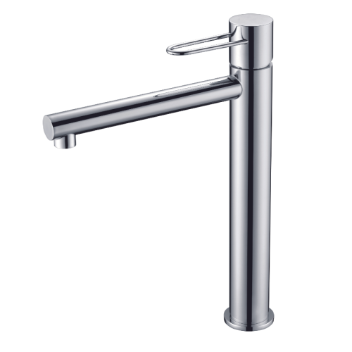 Grifo monomando de lavabo caño alto serie Milos