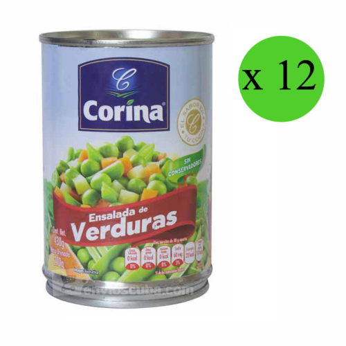 Kit 12 unidades de 430 gr ensalada verdura m/Corina