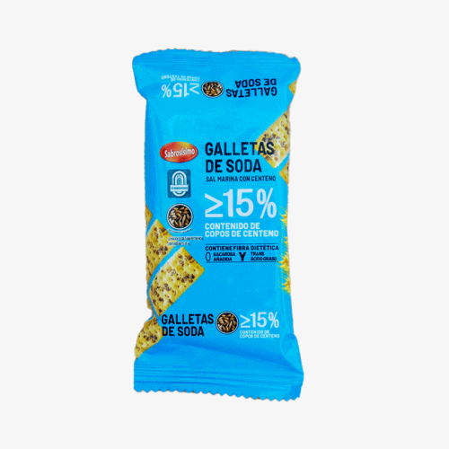 Galletas de soda de sal marina con centeno, 23.4 g