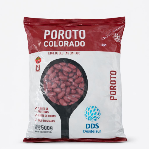 Frijol Colorado (Poroto) DDS DESDELSUR Bolsa PN 500 gr