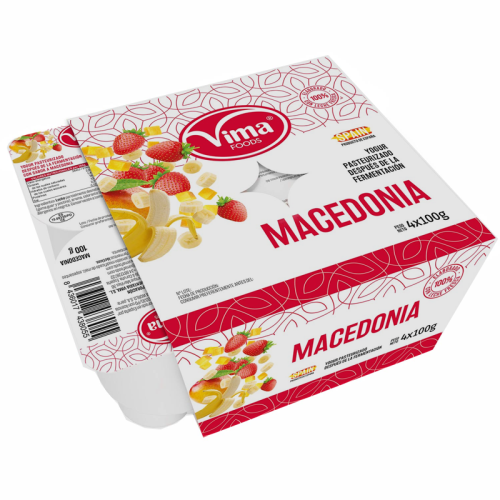 Yogurt sabor macedonia, 4x100 g