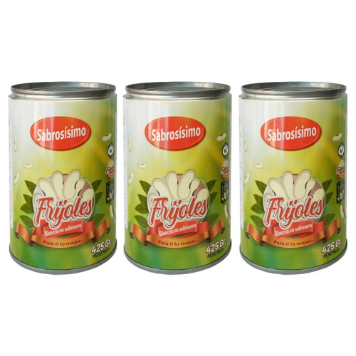 Frijoles blancos precocinados,  3x425 g