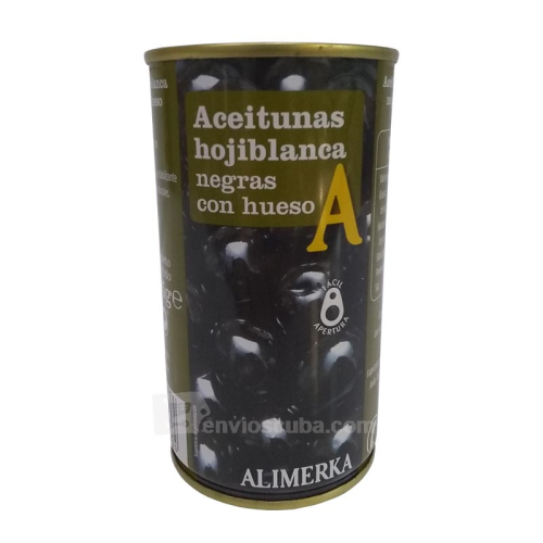 350 g-Aceitunas hojiblanca negras con hueso
