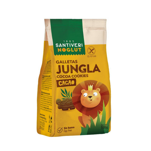 Galletas de cacao Jungla Noglut SANTIVERI 100 g