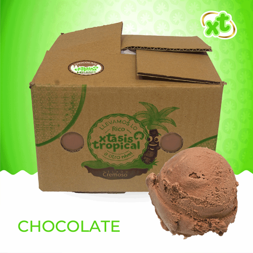 Helado sabor chocolate, 4 litros