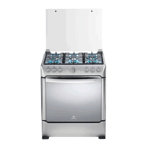 Cocina Indurama, Cromada, 6 quemadores. Entrega incluida