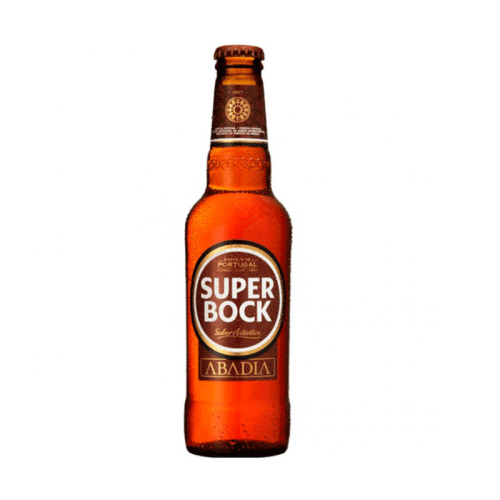 Caja de cerveza ABADIA, SUPER BOCK, 24 x 330ml