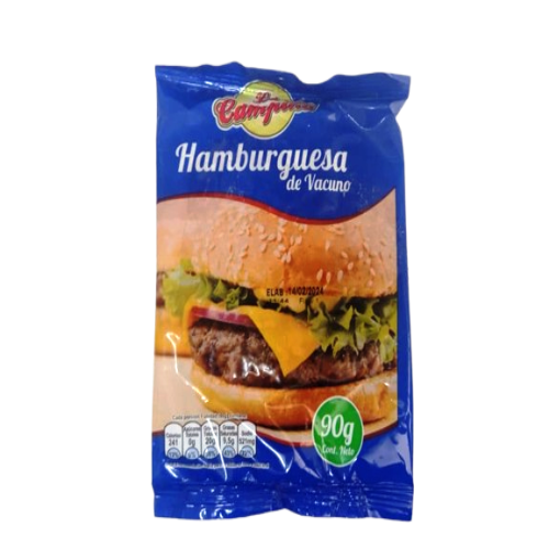 Hamburguesa de res 90 g