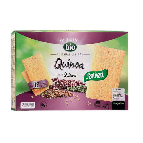 Tostadas ligeras quinoa BIO SANTIVERI 2 unidades 200 g
